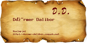 Dörmer Dalibor névjegykártya